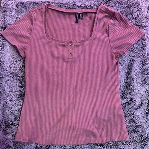 Vero Moda Pink Short Sleeve Tee